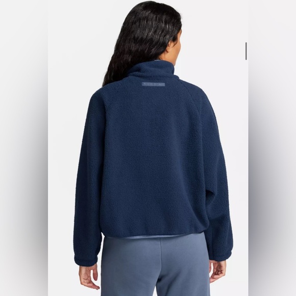 NWT! WOMEN'S NIKE SPORTSWEAR HIGH-PILE SHERPA JACKETS, DIFFUSED BLUE Size XL - Picture 3 of 16